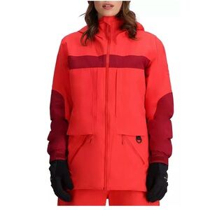 Obermeyer Oberreute Jacket Womens XL Red Cosmo Hooded Ski RECCO PrimaLoft NWT